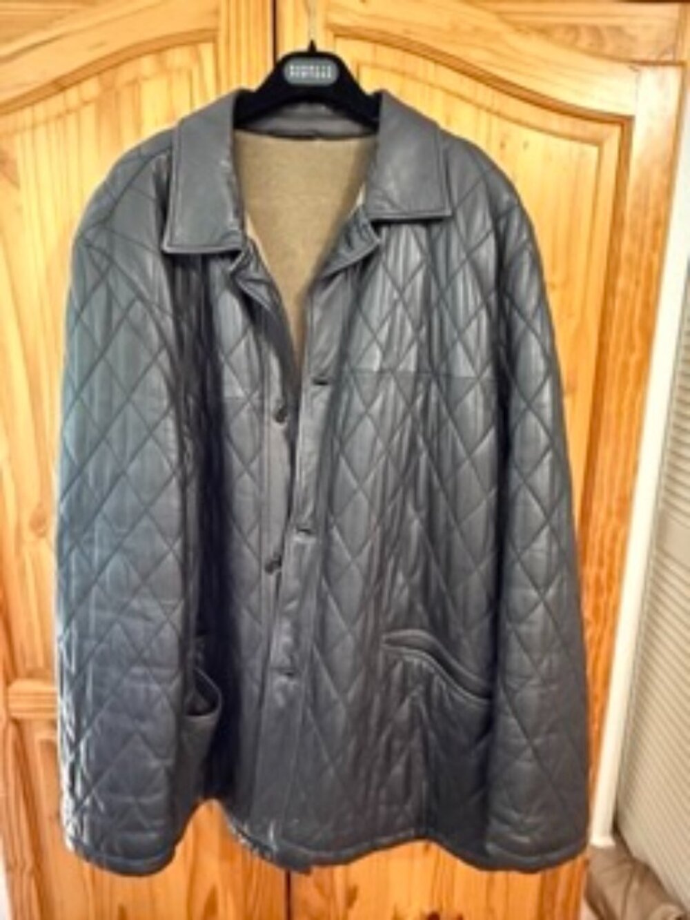 Eddy Monetti Leather Black jacket is a premium, Italian-crafted Size XL